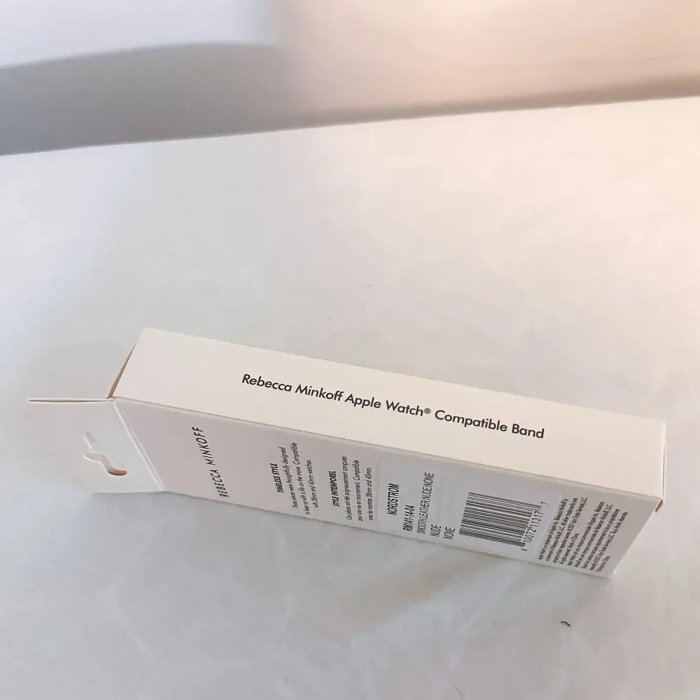 3 FOR $35! 📦 NIB REBECCA MINKOFF Smooth Leather Apple Watch Strap Nude 2… - Picture 4 of 4